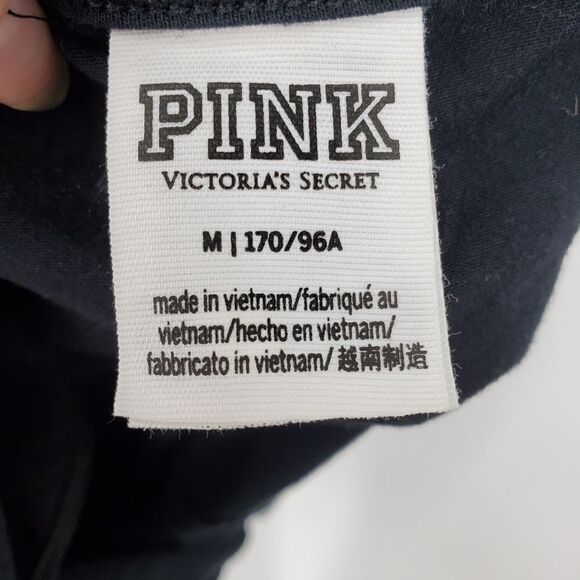 Pink Victoria's Secret Black Las Vegas Bodysuit With Side Cutout Pattern Size M - Picture 3 of 11